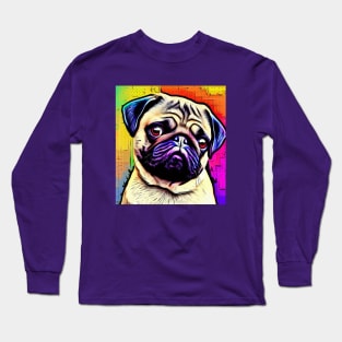 Pug Pop art Long Sleeve T-Shirt